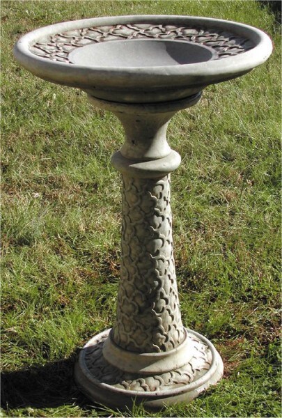 Stone Bird Bath - Cloud Motif Birdbath or Feeder